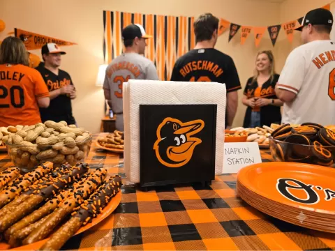 Interchangeable Napkin Holder - Baltimore Orioles