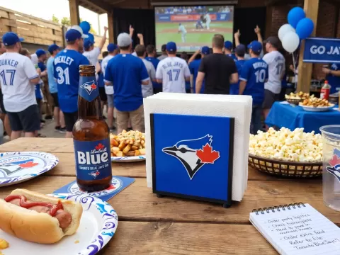 Interchangeable Napkin Holder - Toronto BlueJays