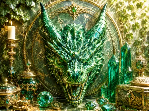 Art mural Dragon d'Emeraude