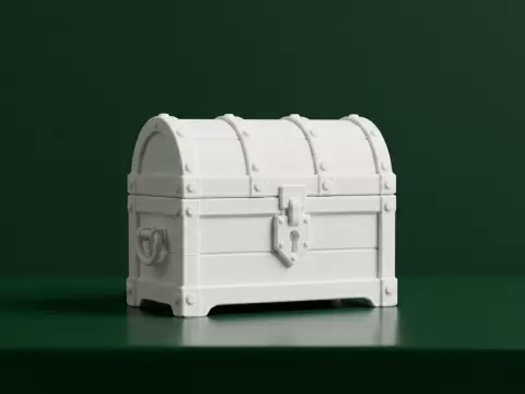 Detailed Pirate Treasure Chest