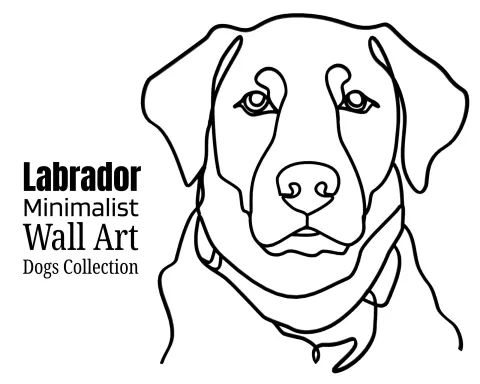 Labrador Minimalist Wall Art – Elegant Dog Silhouette Decor