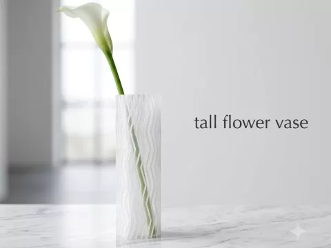 Tall flower vase