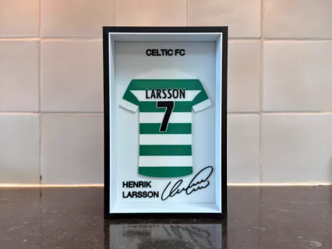 Henrik Larsson - Celtic FC - Jersey Frame