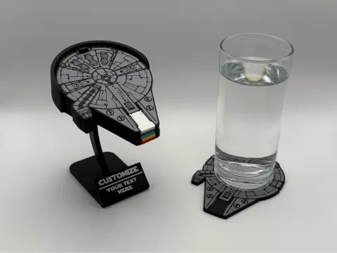 Millennium Falcon Coasters with holder