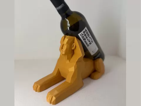 Sfinge porta bottiglie di vino (Low poly)