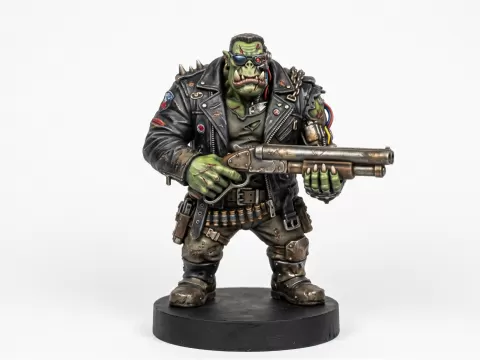 Ork with Shotgun - Terminator Style