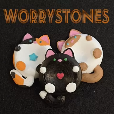 Worry stone cats