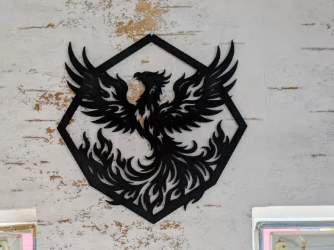Phönix Wanddeko