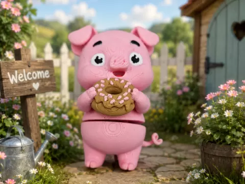 Flexi Pig with Donut