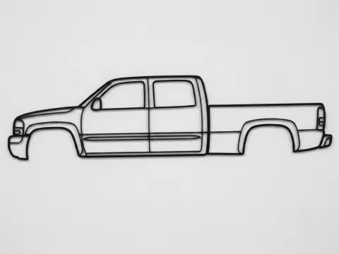 GMC Sierra GMT800 Crew Cab Wall Art