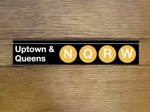 New York City Subway Uptown & Queens N Q R W Lines