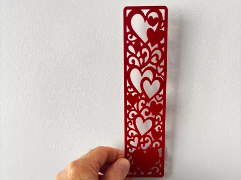 Love Hearts Decorative Openwork Bookmark