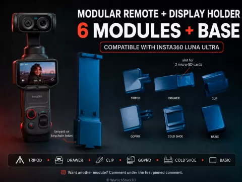 Modular Remote Display Holder Insta360 Luna Ultra