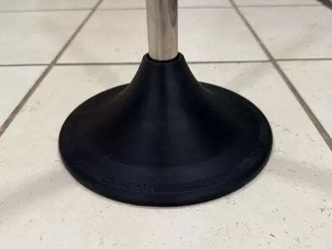 Base foot for telescoping support pole boat cover