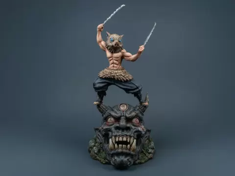 Inosuke Hashibira - Demon Slayer Fan Art Figure