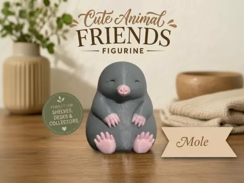 Mole Cute Animal Friends Figurine