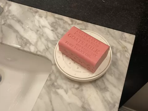 Decorative Radial Soap Dish with Drip Tray