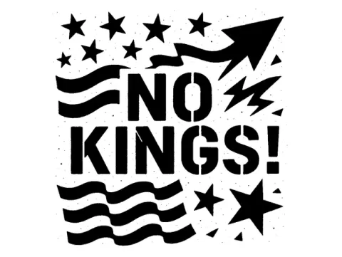 NO KINGS! Stencil version 2