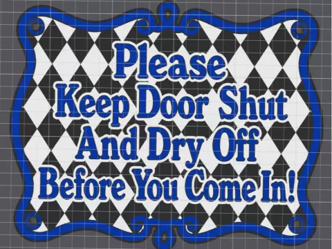 Whimsical Harlequin Diamond Sign
