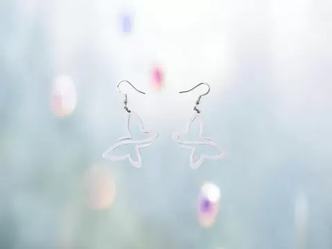 Butterfly lines earrings
