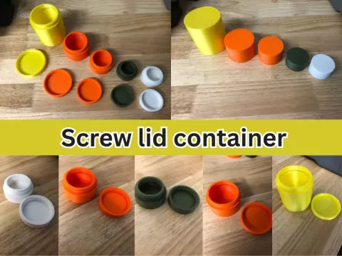 Screw lid container