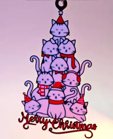 Merry Christmas Decoration - Cats Tree