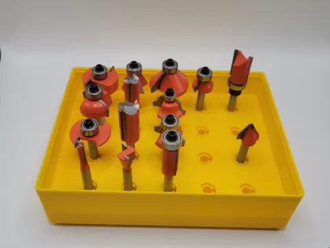 Customizable Gridfinity Router/Hex Bit Holder