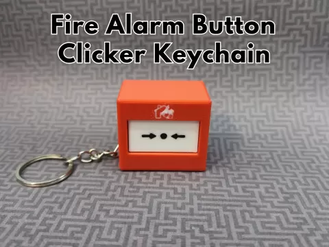 Fire Alarm Button Fidget Clicker Keychain