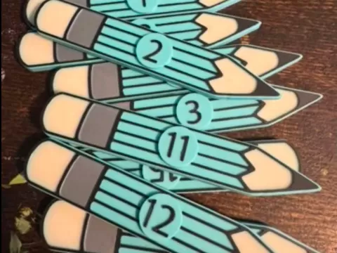 Numbered Pencils "Popsicle sticks"