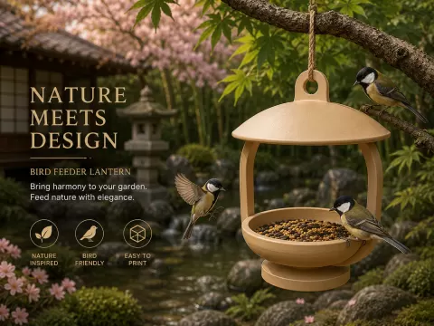 Bird Feeder Lantern - Japanese Garden Style
