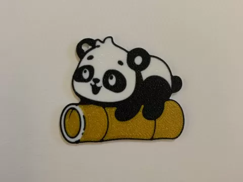Panda bear keychain