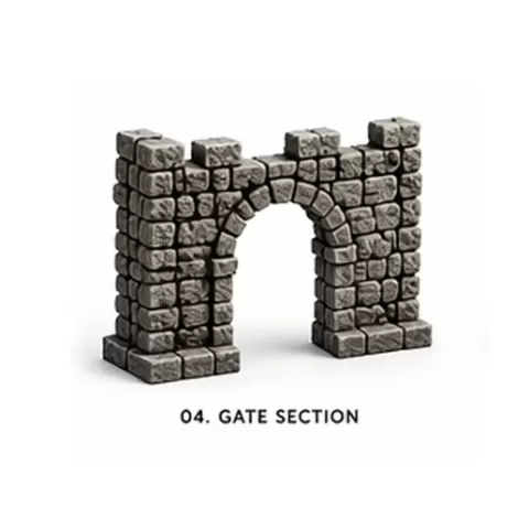 Ruined Bastions – Gate Section (Modular Castle Terrain)