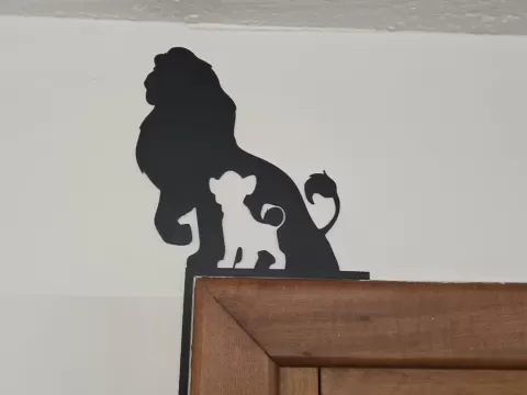 Re leone simba decorazione sopra porta
