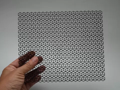 Infinite Cube Tessellation Panel Isometric Pattern