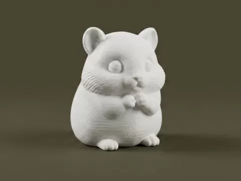 Cute Chibi Hamster Figurine