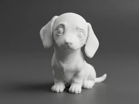 Cute Chibi Kawaii Dachshund Puppy