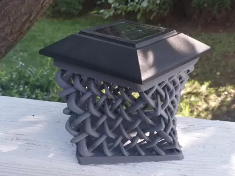 wicker solar light base