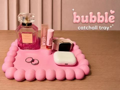 Bubble catchall tray