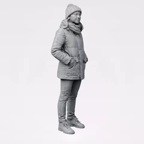 Winter Woman – 3D Printable Figure - Winter Wonderland - Pre-Supported by 3Drifter-Miniatures