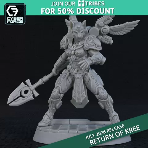 Kreela - Return of Kree - Cyber Forge Miniatures July 2026 by Titan Forge Miniatures