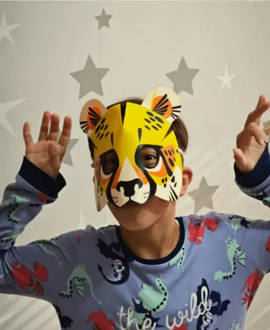 Multicolor Cheetah Mask