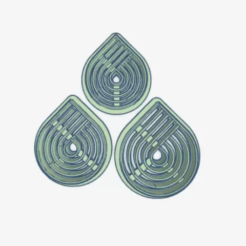 Tear shape embossing polymer clay cutter/stamp