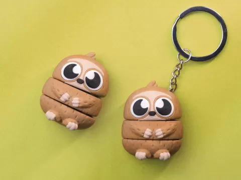 EGGO Sloth - cute flexi toy and keychain