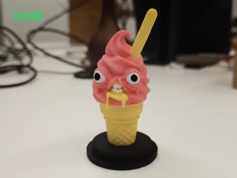 搞怪变异冰淇淋手办摆件 多色打印