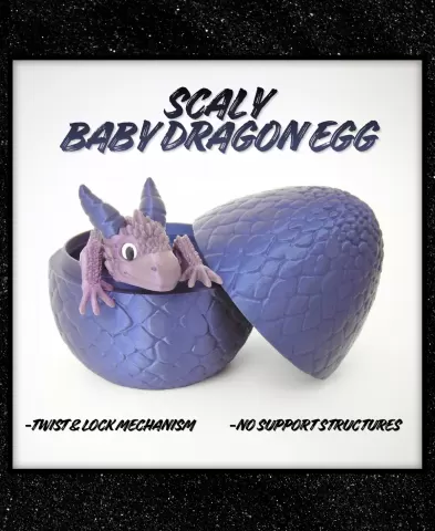 Scaly Baby Dragon Egg