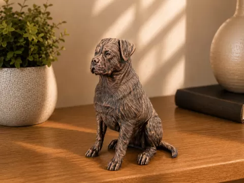 Rottweiler Sitting Dog Figurine