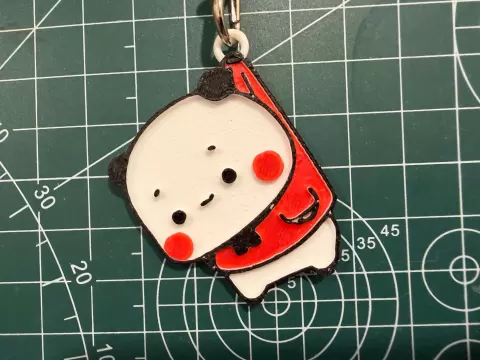 cute bear keychain - hanging panda white yier