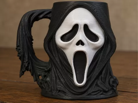 Ghostface Can Holder /Beer Mug Horror Drink Holder