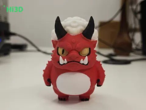 卷云犄角怒目小怪兽 桌面摆件3D打印 Hi3D多色打印