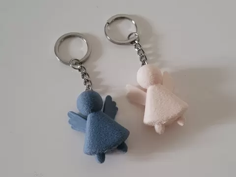 Minimalistic Angel Keychain